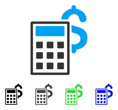 İş hesap makinesi düz simgesi