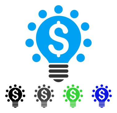 İş Patent ampul düz simgesi