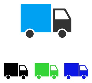 karavan düz vektör simgesi