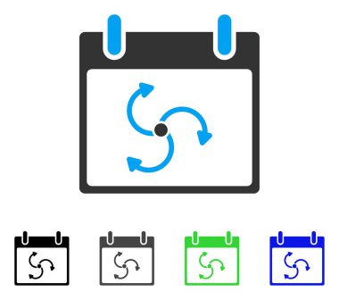 Siklon takvim gün düz simgesini