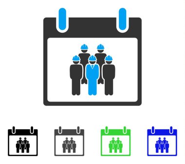 Personel takvim gün düz simgesini