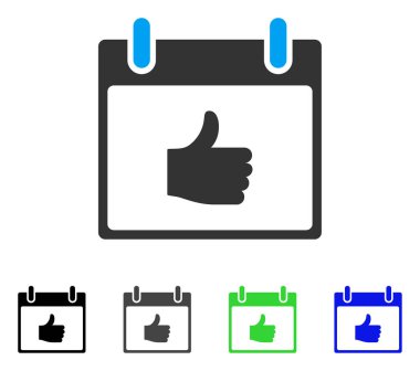 Takvim gün düz simgesini başparmak