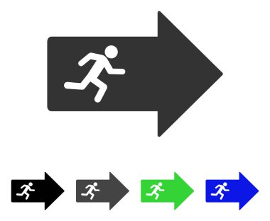 Çıkış ok düz simgesi