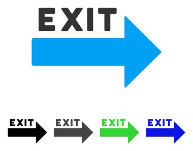 Çıkış ok düz simgesi