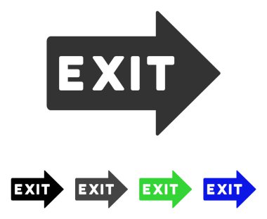 Çıkış ok düz simgesi