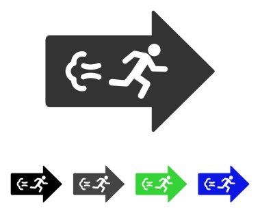 Çıkış yönünde düz simgesi