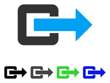 Çıkış yönünde düz simgesi