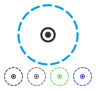 Daire alanı düz simgesi