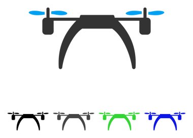 Helikopter düz simgesi