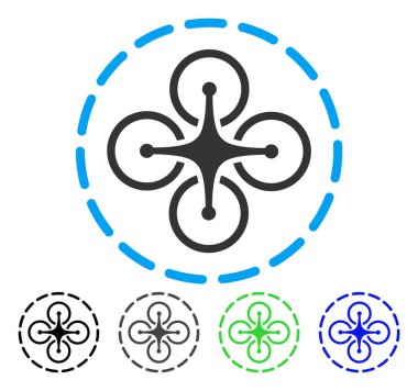 Drone uçuş düz simgesi