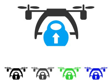 Uçak yükleme düz simgesi