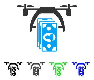 Drone ödeme düz simgesi