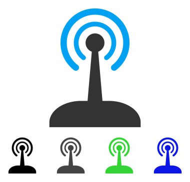 Radyo Joystick düz simgesi