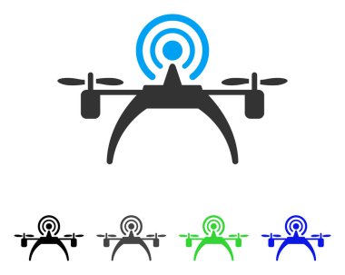 Radyo kaynağı dron düz simgesi