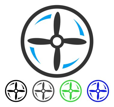 Döner vidalı düz simgesi