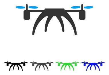 Rotorcraft düz simgesi