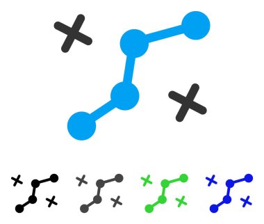 Güzergah noktaları simgesi düz