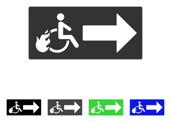 Icône plate de sortie du patient — Image vectorielle