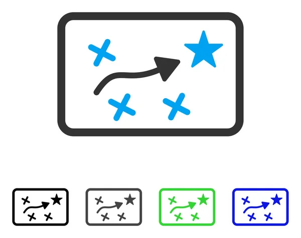 Διαδρομή επίπεδη εικονίδιο χάρτη — Διανυσματικό Αρχείο