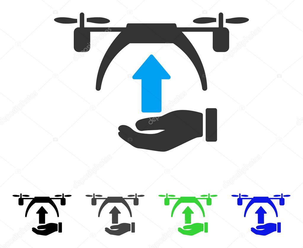 Drone Takeoff Flat Icon