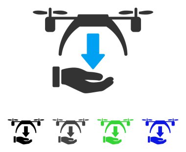 Drone düz simgesi kaldırma