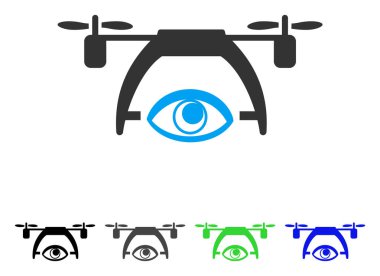 Video casus uçağı düz simgesi