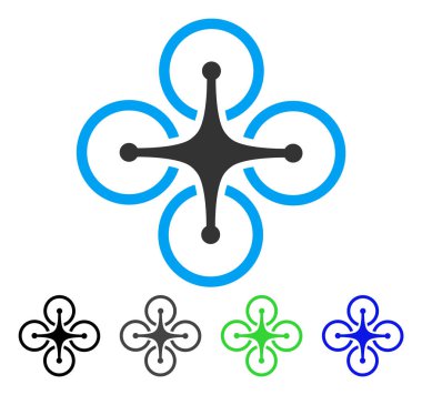 Airdrone düz simgesi