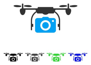 Kamera dron düz simgesi