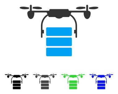 Kargo uçağı düz simgesi