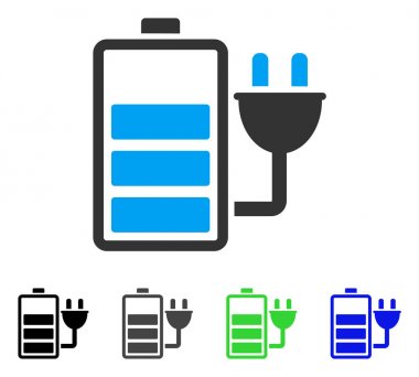 Şarj pil düz simgesi