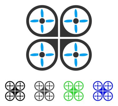 Helikopter düz simgesi