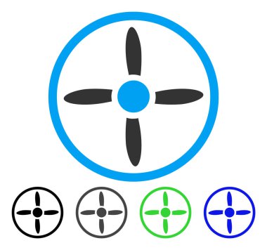 Drone vida düz simgesi