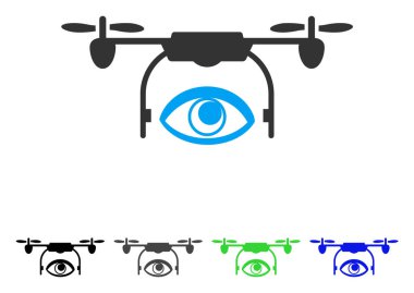 Göz Spy Drone düz simgesini