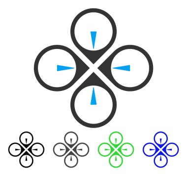 Sinek dron düz simgesi