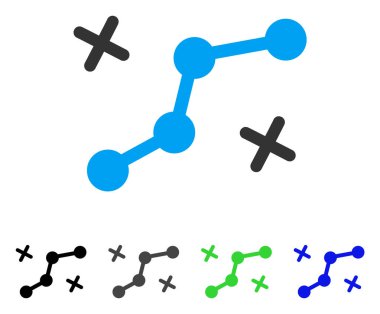 Güzergah noktaları simgesi düz