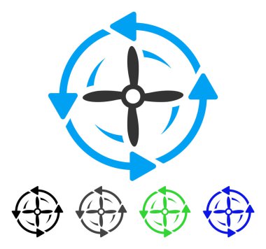 Vida döndürme düz simgesi