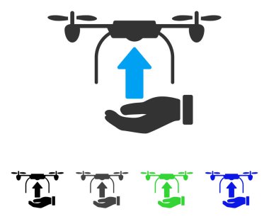 Drone el düz simgesi göndermek