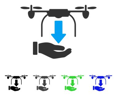 Drone el düz simgesi kaldırma