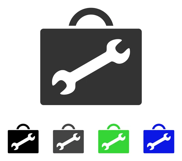 Equipo de Reparación Case Flat Icon — Vector de stock