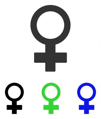 Kadın sembolü düz vektör simgesi