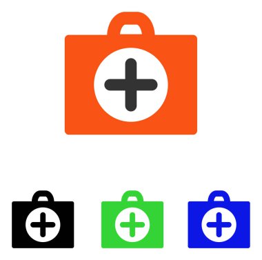 İlk yardım düz vektör simgesi