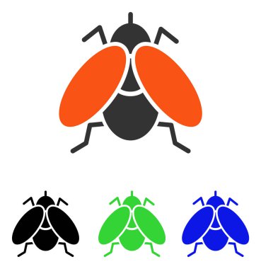 Sinek düz vektör simgesi