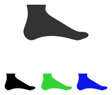 Ayak düz vektör simgesi