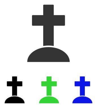 mezar düz vektör simgesi