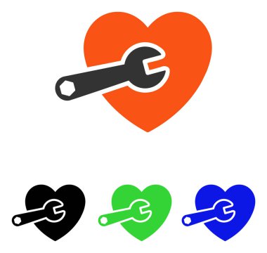 Kalp ameliyatı düz vektör simgesi