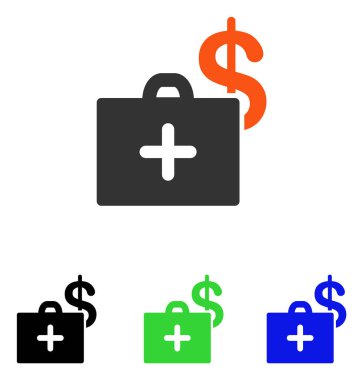 Sağlık fonu büyük düz vektör simgesi