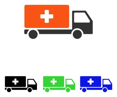 Tıbbi sevk irsaliyesi düz vektör simgesi