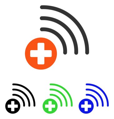 Tıbbi kaynak düz vektör simgesi