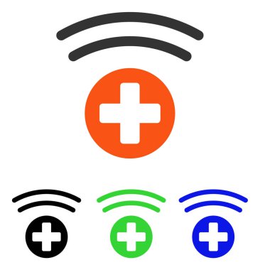 Tıbbi kaynak düz vektör simgesi