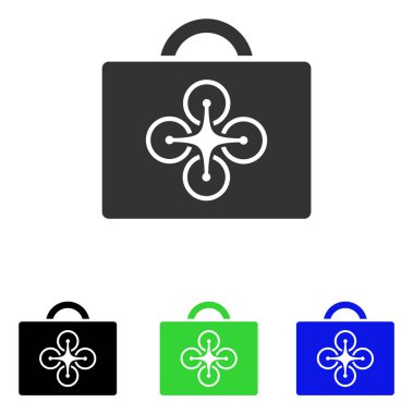 Dron Toolcase düz vektör simgesi